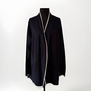 89th & Madison Open Front Cardigan Sweater Womens 2X Navy Blue Office Casual NWT